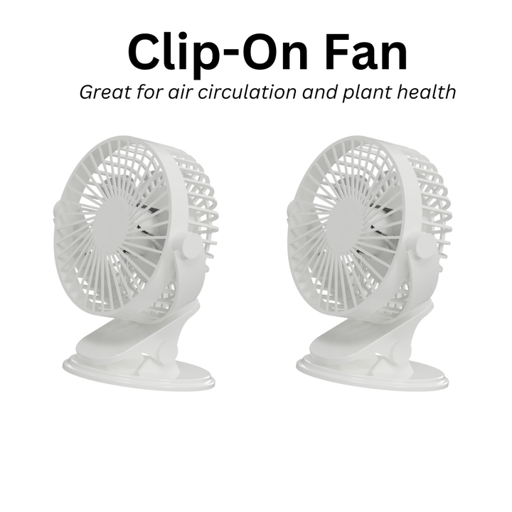Hydroponic Garden Clip-On fans to increase air flow and plant health