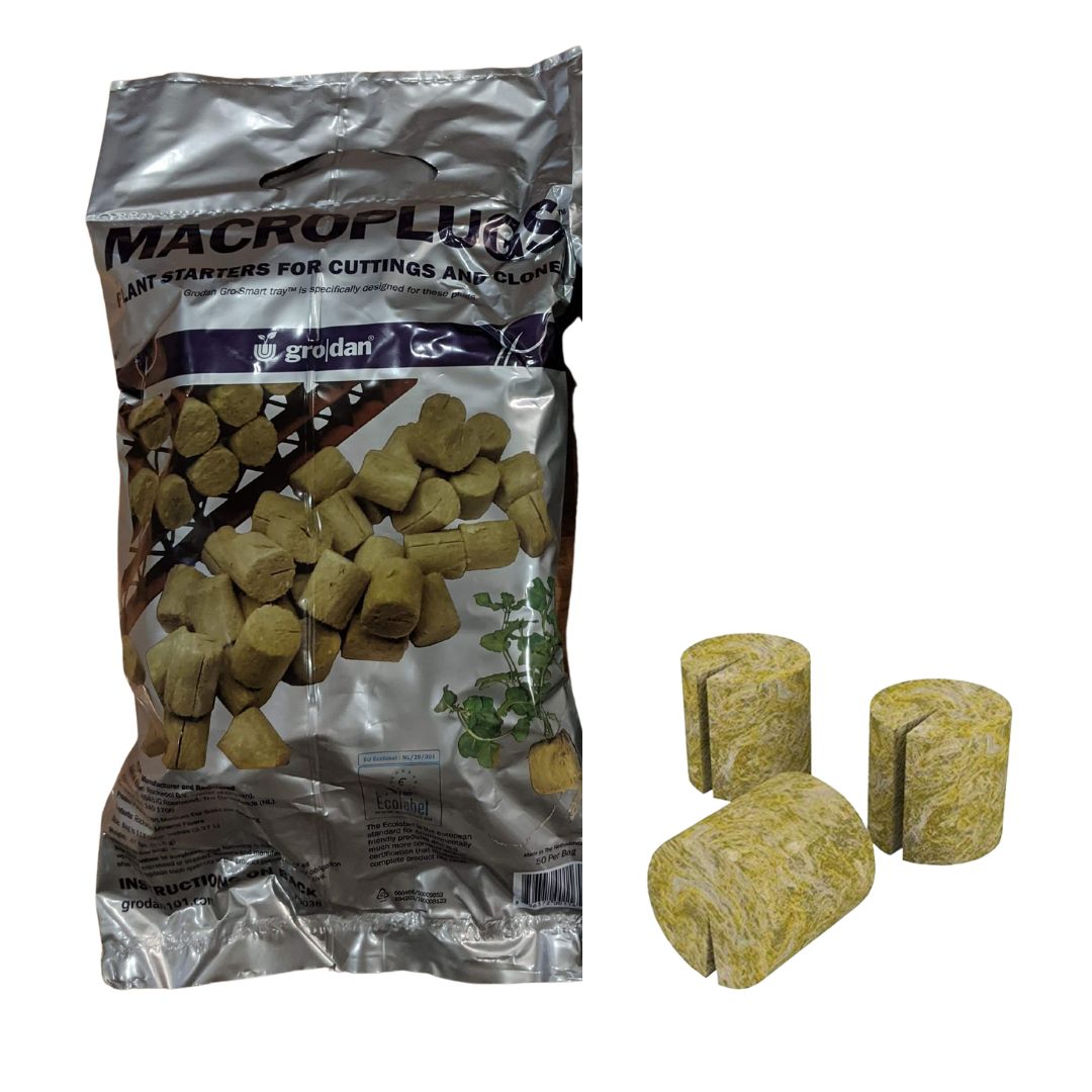 π Grodan Macro Plugs with Slit 1.5" (Bag of 50) (40% off)