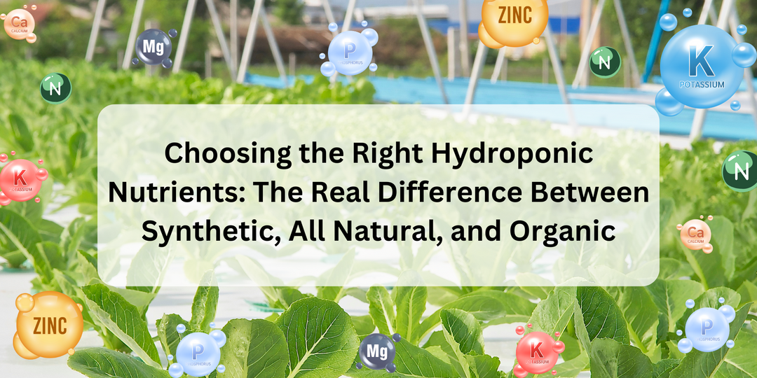 Choosing the Right Hydroponic Nutrients: The Real Difference Between Synthetic, All Natural, and Organic