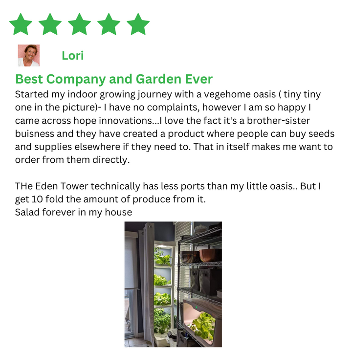 Review of the eden tower by hope innovations