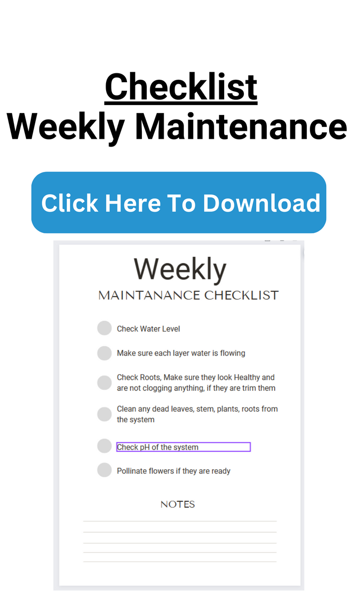 Checklist weekly Maintenance for your hydroponic garden