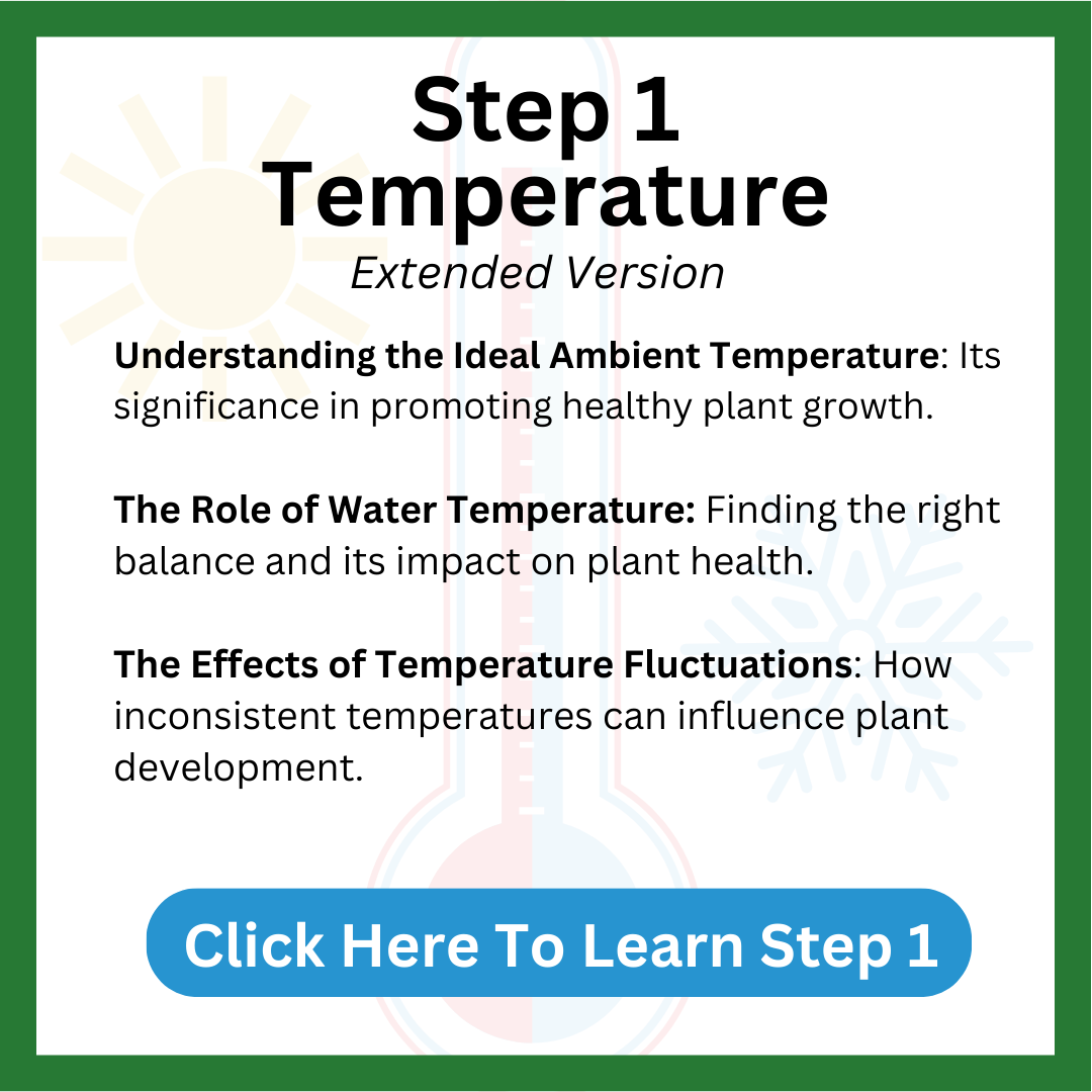 Step 1 temperature, Understanding the ideal ambient temperature for hydroponics, The role of Water Temperature in your indoor garden system, The effects of Temperature Fluctuations has on your garden