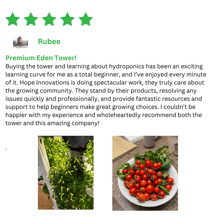 PREMIUM Eden Tower review growing more than enough tomatoes and basil